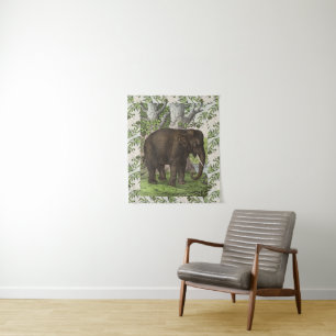 Vintage Victorian Elephant Tapestry