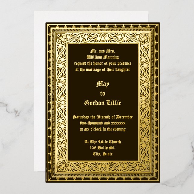 Vintage Victorian Era 1882 Border (Front/Back)