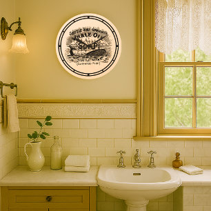Vintage Victorian Era 1894 Whale Oil Soap ad Large Clock