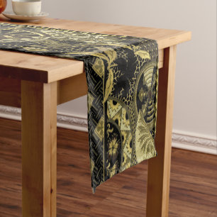 Vintage Victorian Era Anglo Japanese Aesthetic Short Table Runner