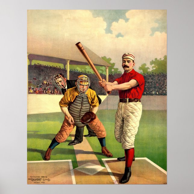 Vintage Victorian Era Baseball Poster (Front)