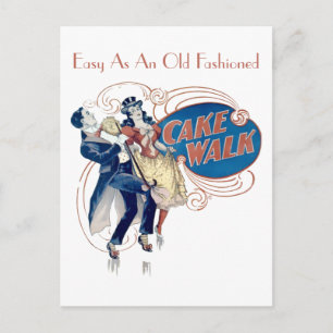 Vintage Victorian Era Cakewalk Postcard
