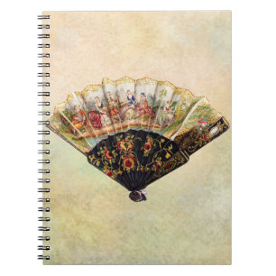 Vintage Victorian Era Fan   Notebook