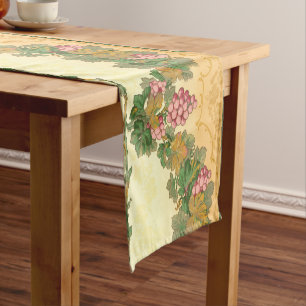 Vintage Victorian Era Grapevine Frieze Pattern Short Table Runner