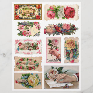 Vintage Victorian Era Scrapbook Hand Whimsies