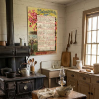 Vintage Victorian Era Seed Catalogue Calendar