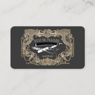 Vintage Victorian Era Steampunk Barber Template Appointment Card