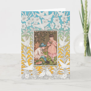 Vintage VIctorian Era Valentine's Day Card, 1876 Card