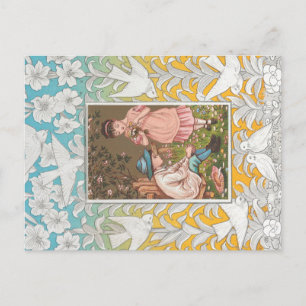 Vintage VIctorian Era Valentine's Day Card, 1876 Postcard