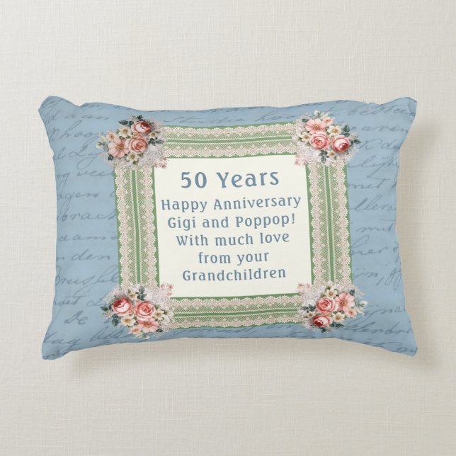 Vintage Victorian Faded Damask Memory  Decorative Cushion (Front)