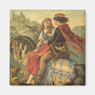 Vintage Victorian Fairy Tale, Brother and Sister Magnet