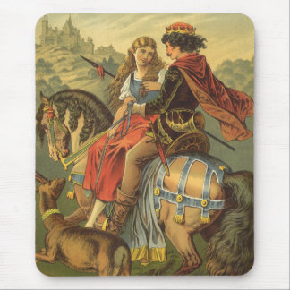 Vintage Victorian Fairy Tale, Brother and Sister Mouse Mat