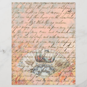 Vintage Victorian Fan Old Writing