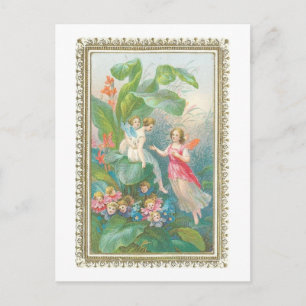 Vintage Victorian Fantasy Fairies Postcard