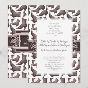 Vintage Victorian Fashion Show Gala Invitation