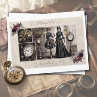 Vintage Victorian Fashion Women Postcard