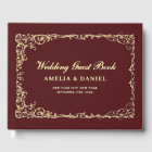 Vintage Victorian Floral Burgundy Wedding