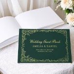 Vintage Victorian Floral Emerald Green Wedding Guest Book<br><div class="desc">Capture memories in timeless elegance with our Vintage Victorian Floral Wedding Foil Guest Book. Featuring intricate floral designs and luxurious foil accents, this guest book exudes classic charm and sophistication. Perfect for preserving heartfelt messages from your loved ones, it blends old-world beauty with modern craftsmanship. The high-quality materials and refined...</div>