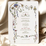 Vintage Victorian Floral Ornaments Wedding Invitat Invitation<br><div class="desc">Vintage Victorian wedding invitations in a floral, romantic, and whimsical design. Victorian flourishes complement classic art deco fonts. Please enter your custom information, and you're done. If you wish to change the design further, click the blue "Customise It" button. Thank you so much for considering my design for your wedding!...</div>