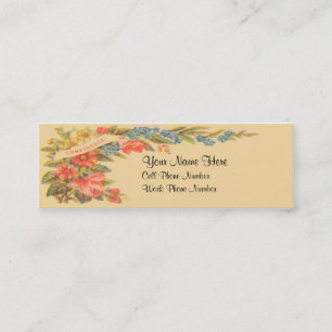 Vintage Victorian Floral Skinny Business Card