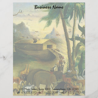 Vintage Victorian Folk Art, Noah's Ark by Hidley Customized Letterhead