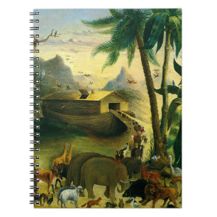 Vintage Victorian Folk Art, Noah's Ark by Hidley Notebook