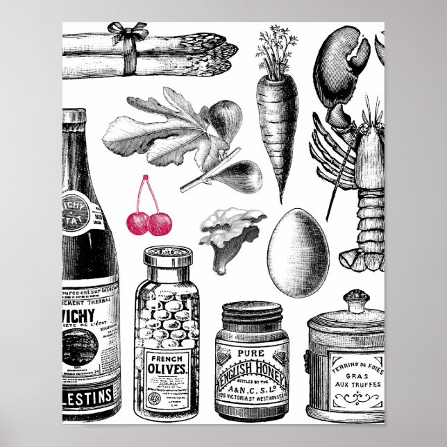 Vintage Victorian Foodie Poster (Front)