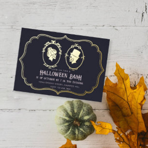Vintage Victorian Frame Skull Halloween Party