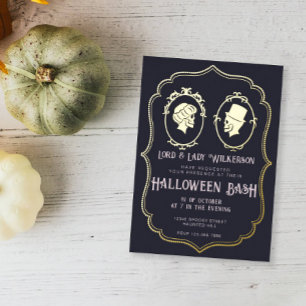 Vintage Victorian Frame Skull Halloween Party