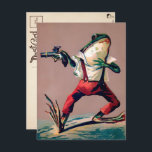 Vintage Victorian Frog with Gun Postcard<br><div class="desc">Vintage Victorian anthropomorphic frog with a gun postcard. High quality,  restored vintage image.</div>