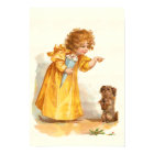 Vintage Victorian Girl and Dog by Frances Brundage