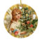 Vintage Victorian Girl Ceramic Christmas Ornament