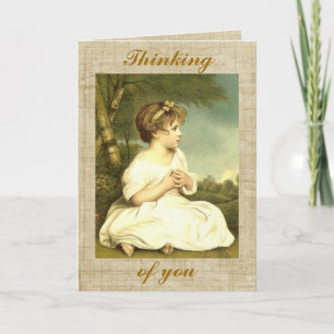 Vintage Victorian Girl Greeting Card