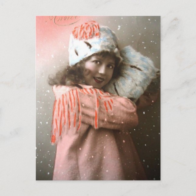 Vintage Victorian Girl Postcard (Front)