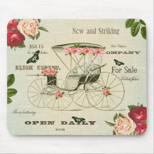 Vintage victorian girly mousepad w flowers