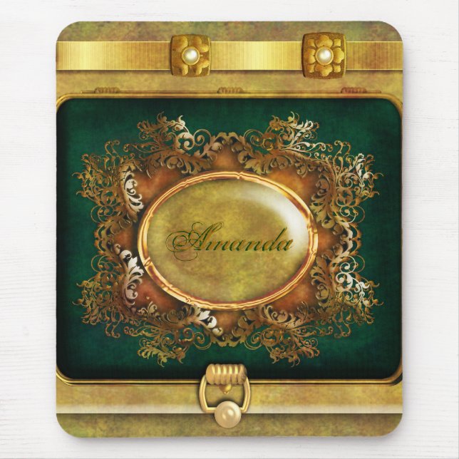 Vintage victorian gold mouse mat (Front)