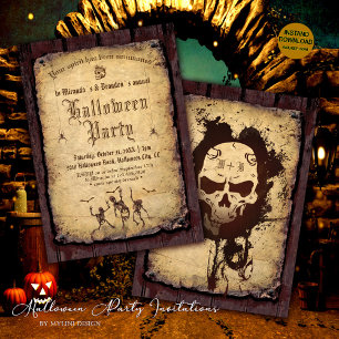 Vintage Victorian Gothic Halloween Party Invitation