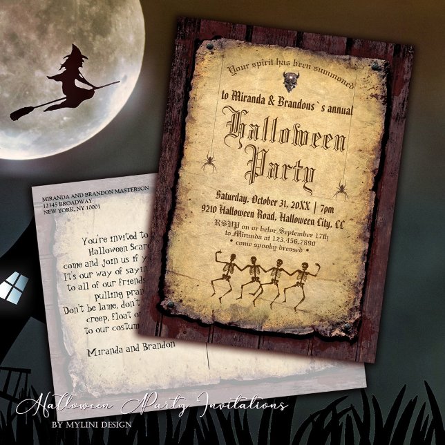 Vintage Victorian Gothic Halloween Party Postcard (Creator Uploaded)