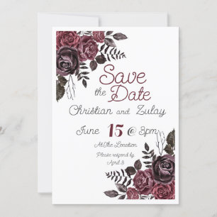 vintage victorian gothic style Save the Date Invitation