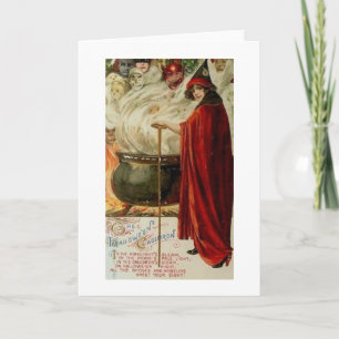 Vintage Victorian Halloween Greeting Card