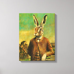 Vintage Victorian Hare Canvas Print
