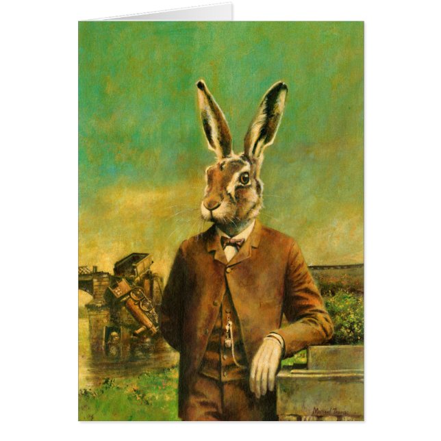 Vintage Victorian Hare In Suit (Front)