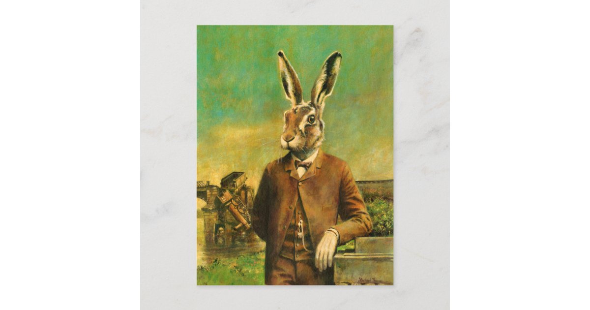 Vintage Victorian Hare Postcard | Zazzle