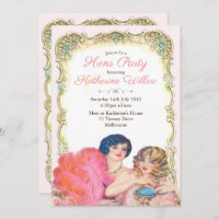 Vintage Victorian Hens Party Invitation