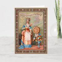 Vintage Victorian Hot Mince Pie Christmas Card