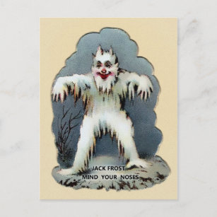 Vintage Victorian Jack Frost Postcard