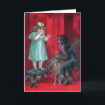 Vintage Victorian Krampus Christmas Card<br><div class="desc">Vintage Victorian Krampus Christmas card.</div>
