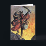 Vintage Victorian Krampus Christmas Card<br><div class="desc">Vintage Victorian Krampus Christmas card.</div>