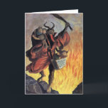 Vintage Victorian Krampus Christmas Card<br><div class="desc">Vintage Victorian Krampus Christmas card.</div>