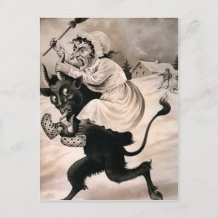 Vintage Victorian Krampus Postcard